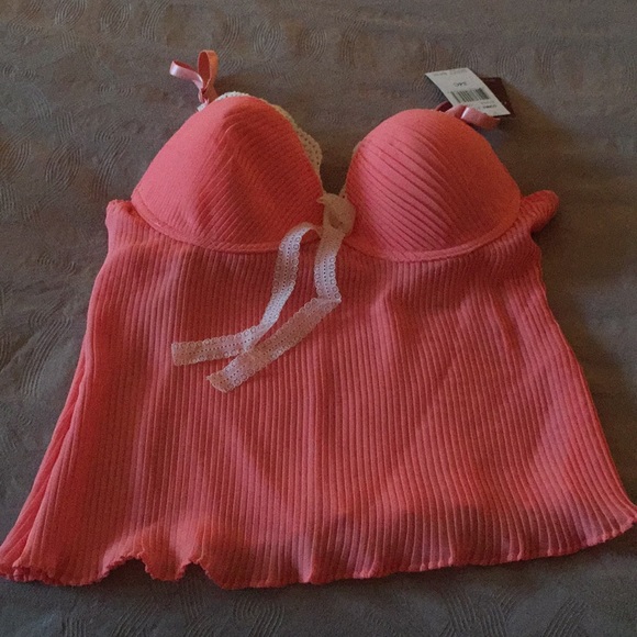 NWT coral pink camisole bra size 34C - Picture 1 of 3